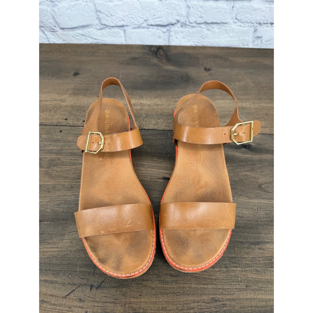 Cole Haan GrandPro Topspin Sandals Women's 8B Brown Leather Wedge Comfort - Picture 4 of 12